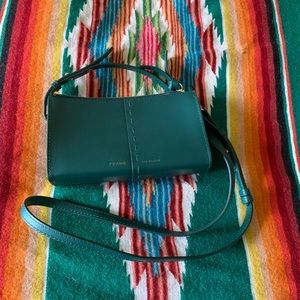 Frame leather crossbody